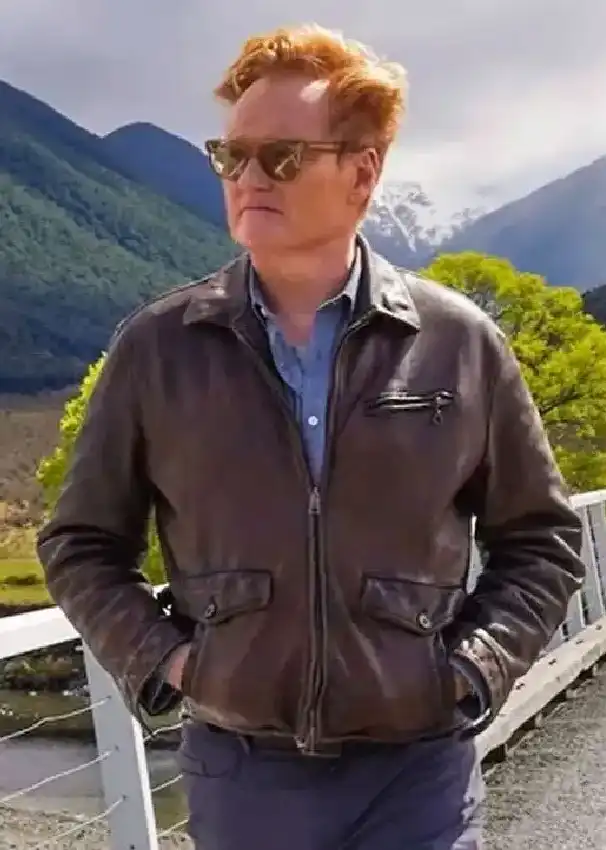 Conan O’Brien Must Go Brown Leather Jacket