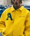 DONCARE AFGK Ferrari Yellow Leather Jacket