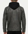 Danilo Faux Leather Hooded Jacket for Men