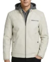 Danilo Faux Leather Moto Jacket with Hood