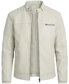 Danilo Faux Leather Motorcycle Hooded Jacket