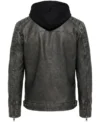 Danilo Mens Faux Leather Jacket with Hood