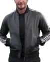 David Beckham FIFA World Cup 2026 NYC Black Bomber Leather Jacket