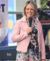 Dylan Dreyer NYC 2026 Pink Moto Biker Leather Jacket