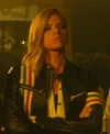 Eliza Coupe TV Series Future Man Tiger Black Motorcycle Leather Jacket