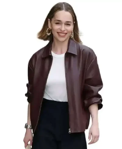 Emilia Clarke The World According Leather Jacket