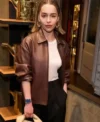 Emilia Clarke The World According to Craft London 2026 Brown Leather Jacket