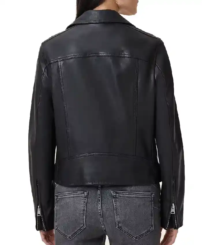 Emma Laird Mint TV Series Mint S01 Shannon Black Leather Biker Jacket