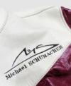F1 Ferrari Vintage Streetwear White and Red with Black Biker Leather Jacket For Sale