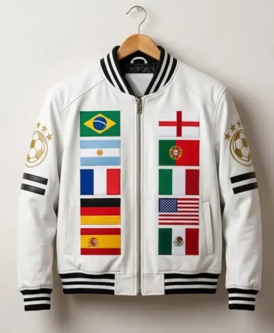 FIFA 2026 Inspired Leather Jacket Front