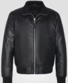 FIFA World Cup 2026 Felix Auger Aliassime Black Bomber Leather Jacket For Sale