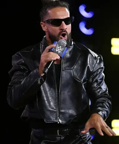 Fanatics Fest Seth Rollins Leather Jacket