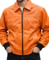 Flame Style Skull Leather Jacket