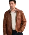 Found S02 Mark Trent Brown Leather Jacket