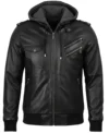 Free Venezuela Black Leather Jacket