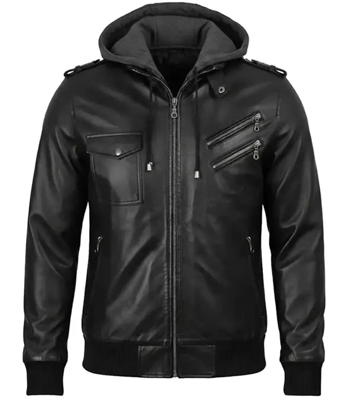 Free Venezuela Black Leather Jacket