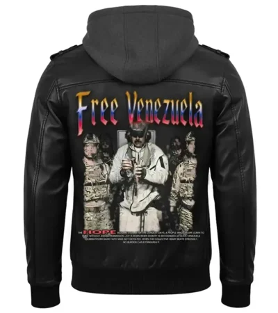 Free Venezuela Premium Real Leather Biker Jacket