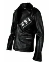 George Michael BSA Faith Rockers Revenge Black Biker Leather Jacket