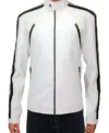 Get Aaron Paul Need For Speed White Leather Jacket