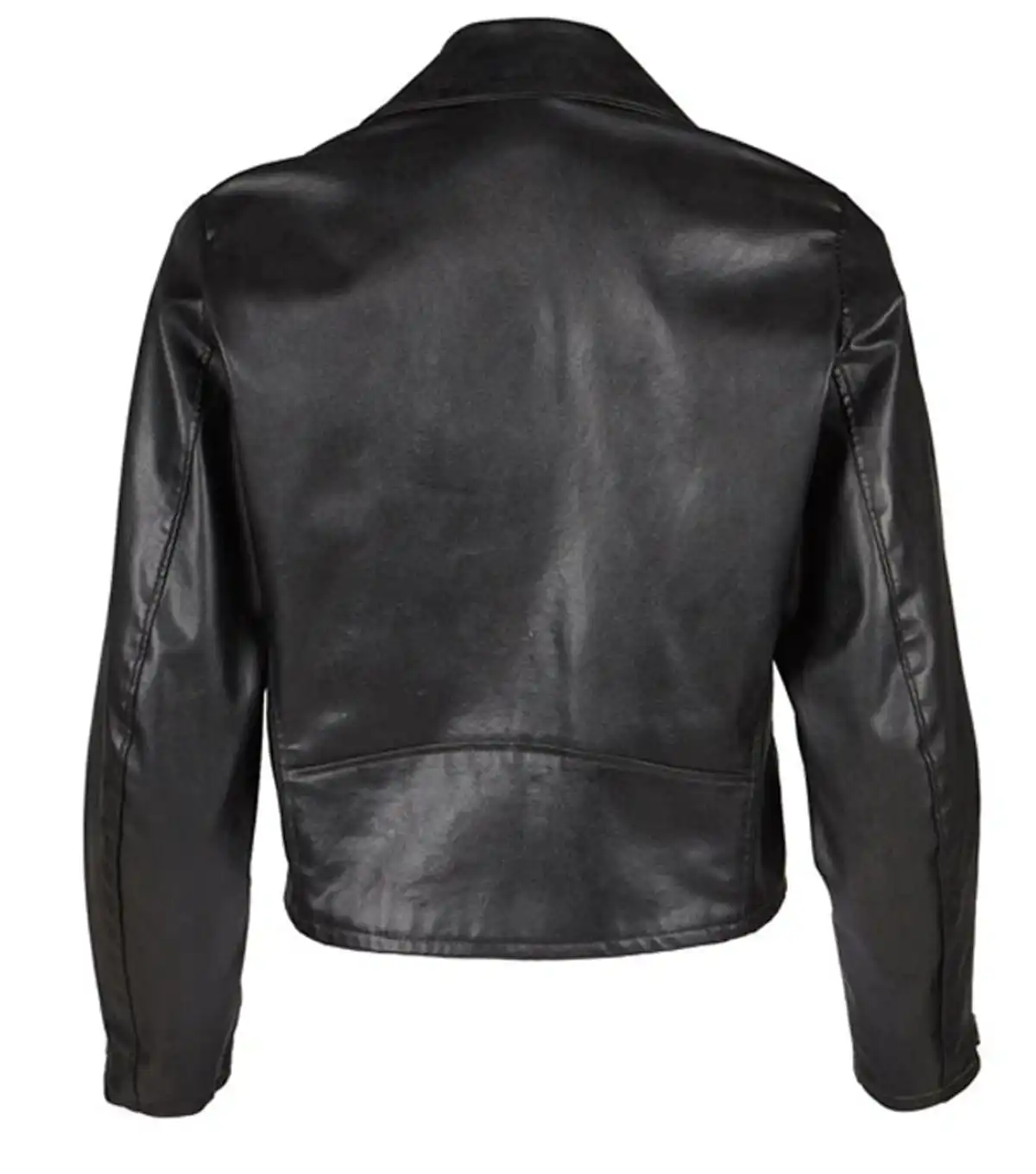 Grease Olivia Newton John Biker Black Leather Jacket Sale