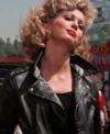 Grease Sandy Biker Black Leather Jacket