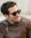 Gyllenhaal Bronco In The Grey 2026 Jake Brown Biker Leather Jacket For Men and Women