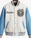 Halloween Argentina White and Blue Spooky Fear The Albiceleste Varsity Jacket