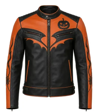 Halloween Pumpkin Handmade Orange and Black Jacket