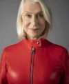 Helen Mirren TV Series Solos Season 01 Peg Red Leather Jacket