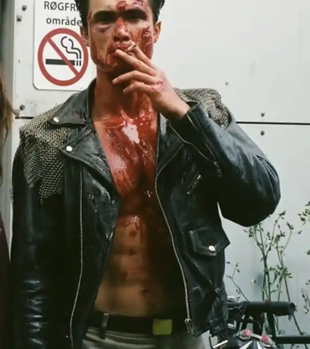 Her Private Hell Charles Melton Black Leather Jacket