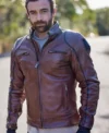 Home and Away Adam Rowland Brown Leather Jacket