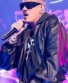 Iconic Marracash Rome Concert 2025 Black Leather Bomber Jacket Sale