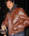 Jacob Elordi NYC Street Style Brown Leather Jacket