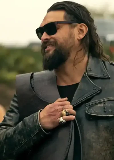 Jason Momoa The Wrecking Crew Jason 2026 Black Leather Jacket For Men