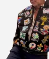 Jeff Hamilton FIFA World Cup 2026 LA Black Patchwork Leather Jacket For Sale