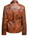 Jennifer Lawrence The Hunger Games Mockingjay Katniss Everdeen Brown Leather Jacket