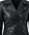 Jessica Jones Krysten Ritter Motorcycle Jacket close up chest