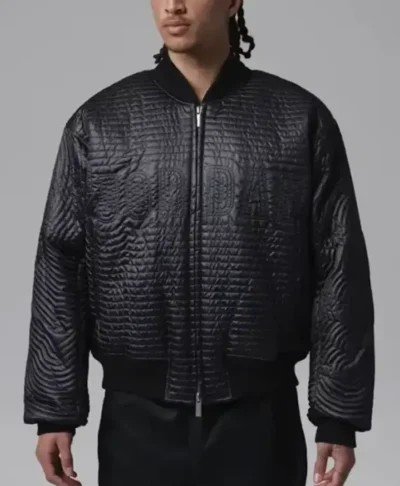 Jordan Flight Black Leather Jacket