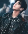 Jungkook BTS Group Member 2026 World Tour Stanford Concert Stadium Black Biker Leather Jacket For Sale