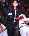 Jungkook BTS Group Member 2026 World Tour Stanford Concert Stadium Black Nahmias Leather Jacket For Sale
