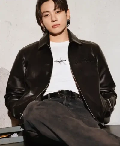 Jungkook Calvin Klein Leather Jacket