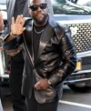 Kevin Hart Netflix’s 72 Hours New York Screening Black Leather Blazer