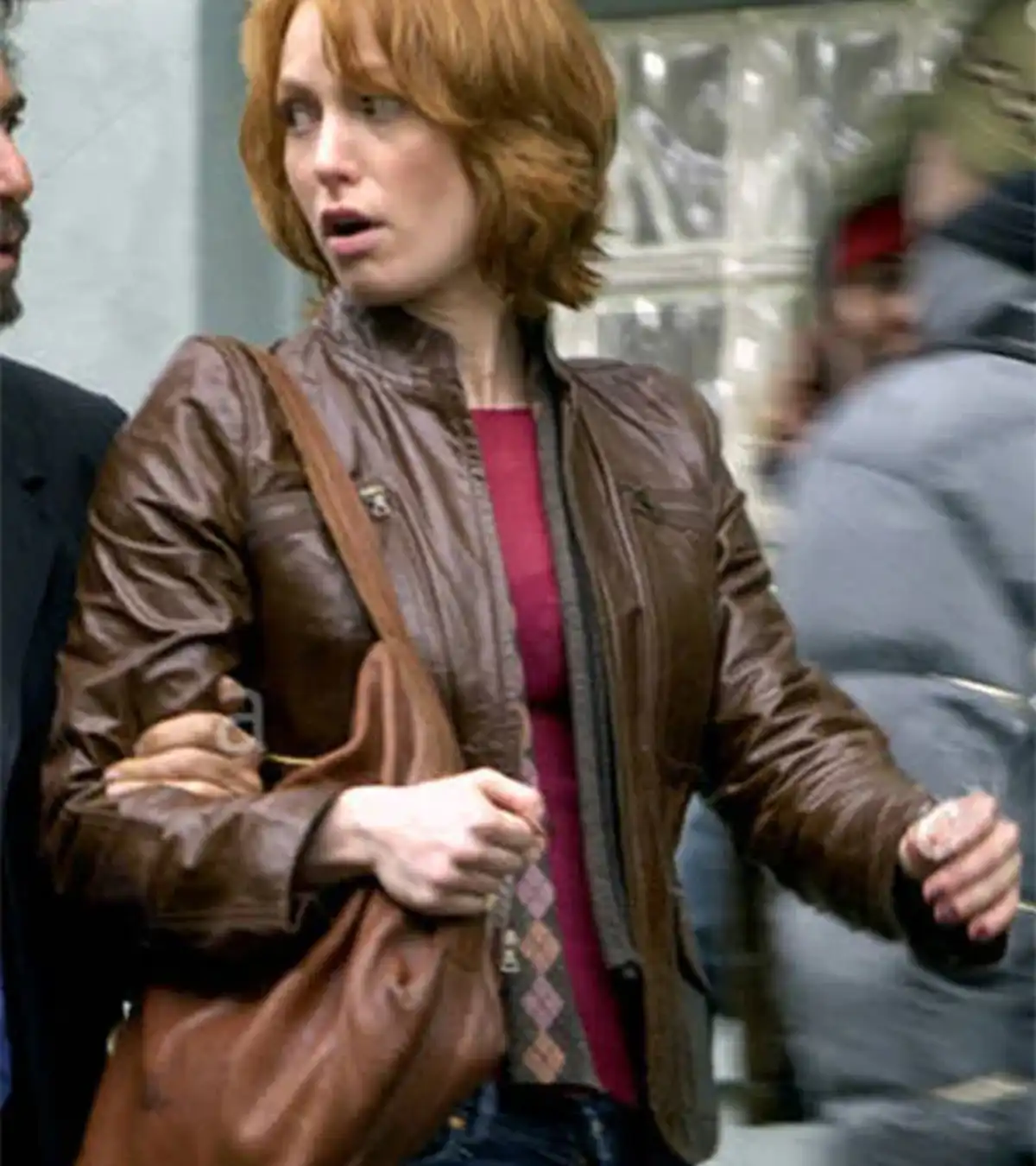 Kim Cummings Movie 88 Minutes Alicia Witt Brown Leather Jacket Sale