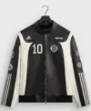 Kith x Lionel Messi x Adidas Football World Cup 2026 Black and White Leather Jacket