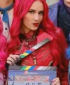 Kylie Cantrall Descendants Wicked Wonderland 2026 Princess Red Cropped Leather Jacket