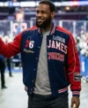 LeBron James Philadelphia 76ers Varsity Jacket