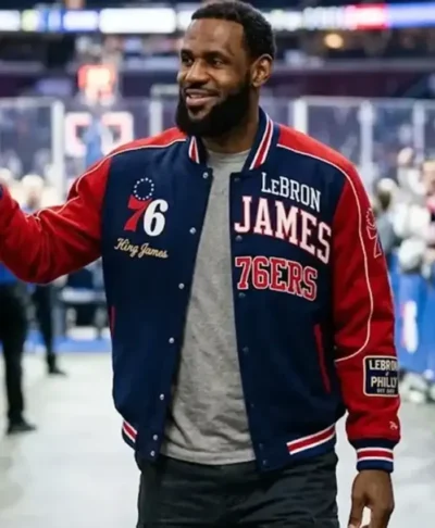 LeBron James Philadelphia 76ers Varsity Jacket