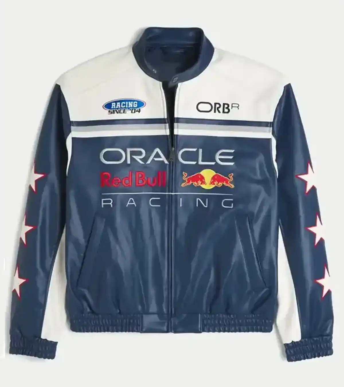 Lir Bareket Oracle Red Bull Blue and White Racing Leather Jacket Sale