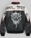 Mark Gonzales Adidas Y-3 x Chito Graphic Leather Motorcycle Jacket Back