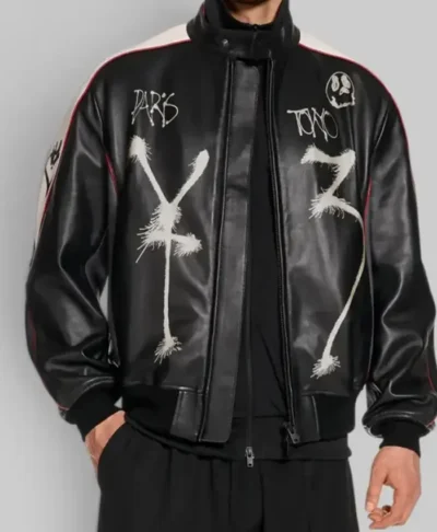 Mark Gonzales Y-3 Leather Jacket Front